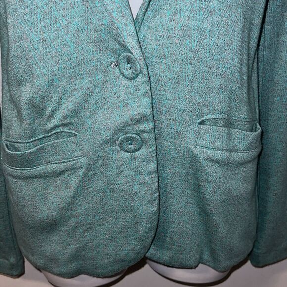 TART Mint Green and Grey Long Sleeve 2-Button Soft Blazer-XS - Picture 3 of 8